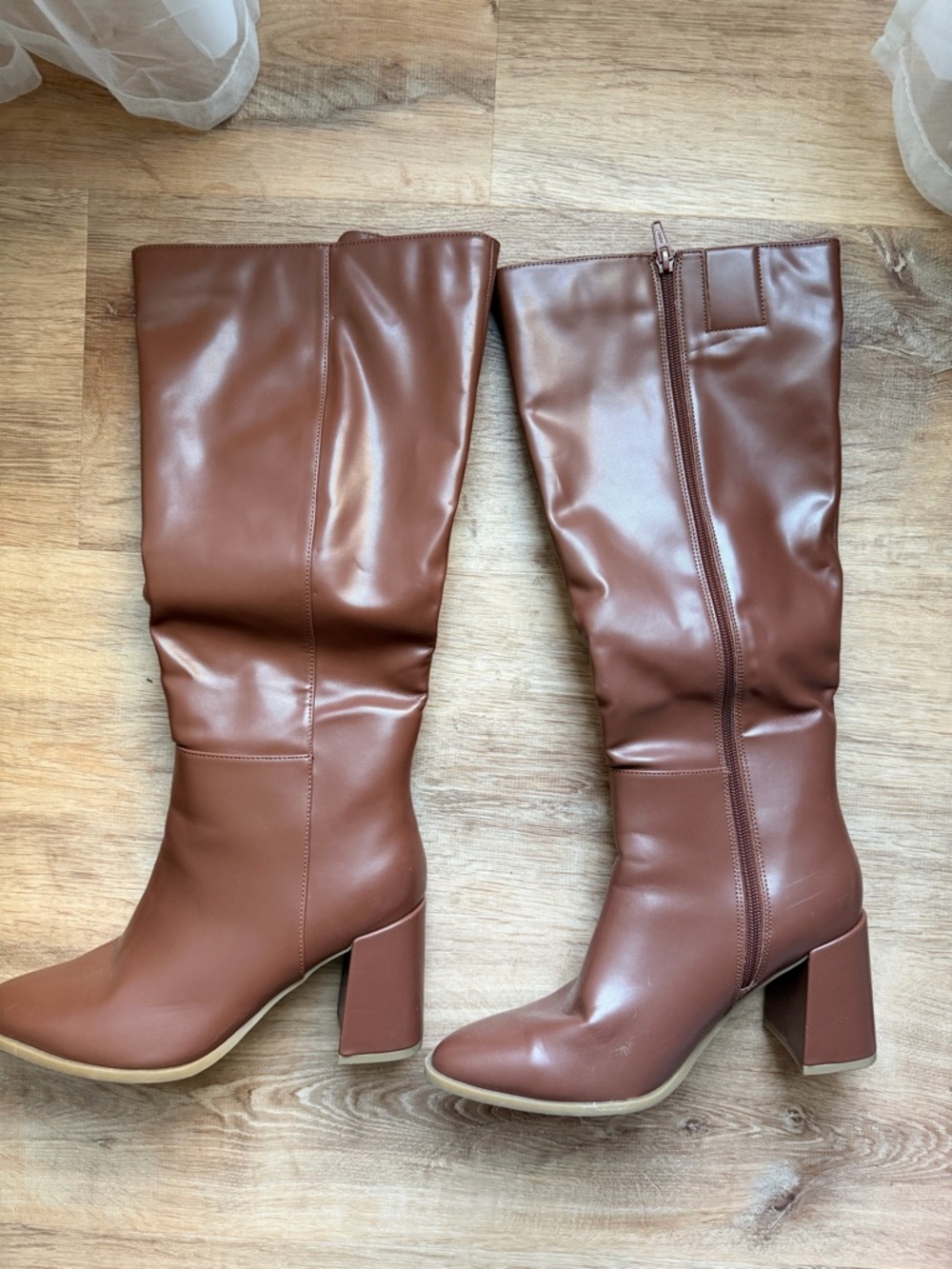 Target Women's Chestnut Mid-Calf Block Heel Boots